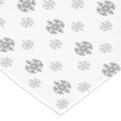 Graue Schneeflocken Kurzer Tischläufer (Ecke)