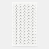 Graue Schneeflocken Serviette (Vorderseite)