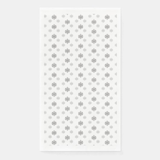 Graue Schneeflocken Serviette (Vorderseite)