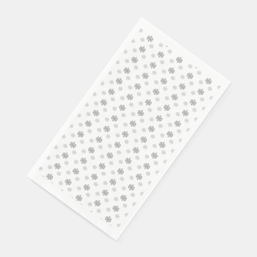 Graue Schneeflocken Serviette (Ecke)