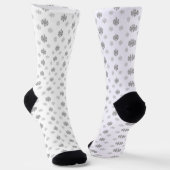 Graue Schneeflocken Socken (Gewinkelt)