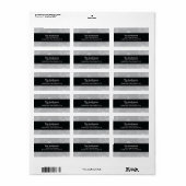 Graue Schneeflocken Winterurlaub Rücksendeadresse Adressaufkleber (Vorne)