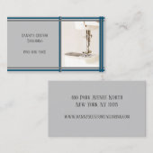 Graue Schneidemaschine-Visitenkarte Visitenkarte (Vorne/Hinten)