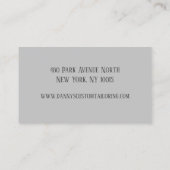 Graue Schneidemaschine-Visitenkarte Visitenkarte (Rückseite)