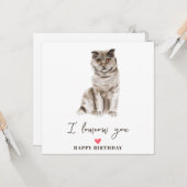 Graue schottische Falten Katze Mum Welpen Welpen G Karte (Vorderseite/Rückseite Beispiel)