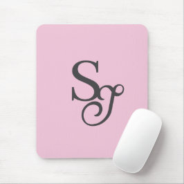 Graue Schrift Anfangsfarbe Rosa Mousepad