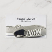 Graue Schuhe, Herrenbekleidungskarte Visitenkarte (Vorderseite)
