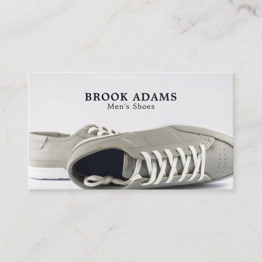 Graue Schuhe, Herrenbekleidungskarte Visitenkarte (Vorderseite)