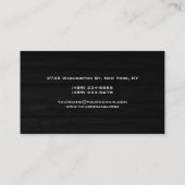 Graue Schwarz-Holz-Muster Monogram-Visitenkarte Visitenkarte (Rückseite)