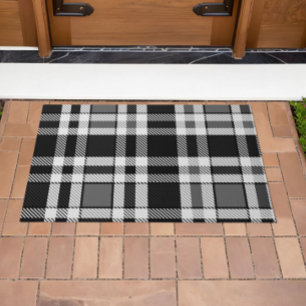 Graue Schwarz-weiße Flannel Kariertes Tartan Desig Geschenkpapier Set
