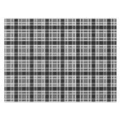 Graue Schwarz-weiße Flannel Kariertes Tartan Desig Tischdecke (Vorderseite (Horizontal))