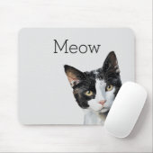 Graue Schwarz-weiße Kitty Cat Mousepad (Mit Mouse)