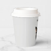 Graue Schwarz-weiße Kitty Cat Pappbecher (Rechts)