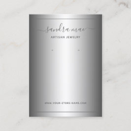 Graue Schwarz-weiße Ombre Jewelry Display Card Visitenkarte