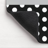 Graue Schwarz-weiße Polka Dot Monogram Maus Pad Mousepad (Ecke)