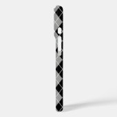 Graue Schwarz-weiße Raute Diamond Design Case-Mate iPhone Hülle (Rückseite / Links)