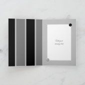 Graue, schwarz-weiße Streifen Fotos Geburtstag Karte (Innenseite)