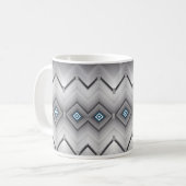 Graue Schwarz-weiße Tasse (Vorderseite Links)