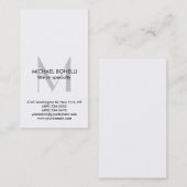 Graue Schwarz-weiße Visitenkarte (Vorne/Hinten)