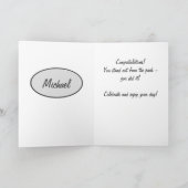 Graue schwarze Camouflage-Tarnungs-Glückwünsche Karte (Innenseite)