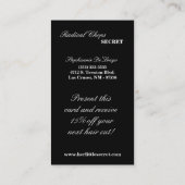 Graue schwarze Druck-Muster-Visitenkarte des Visitenkarte (Rückseite)