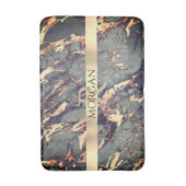 Graue schwarze Gold-Marmor, LG-Goldstrichname+Mono Badematte (Vorderseite Vertikal)