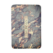 Graue schwarze Gold-Marmor, Sm-Goldstrichname+Mono Badematte (Vorderseite Vertikal)