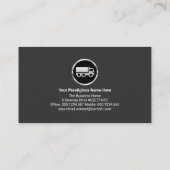 Graue schwarze Imitat Silver Location Icon Trucker Visitenkarte (Rückseite)