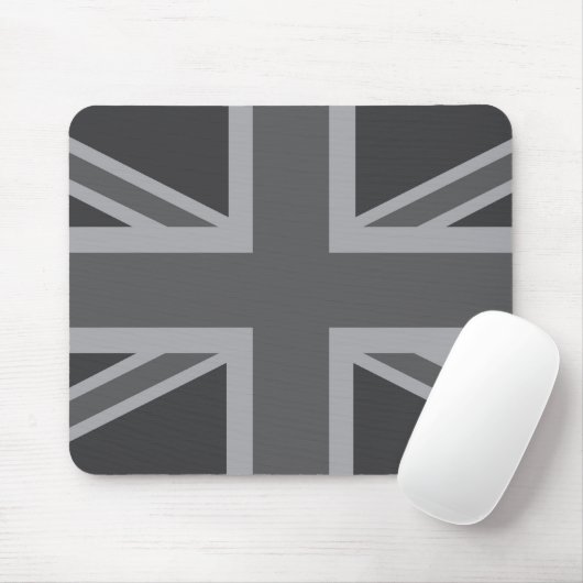 Graue schwarze klassische Flagge Mousepad (Mit Mouse)