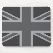 Graue schwarze klassische Flagge Mousepad (Vorne)