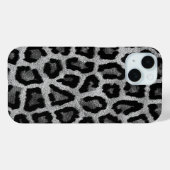 Graue schwarze Leopardenfarbe Case-Mate iPhone Hülle (Rückseite (Horizontal))