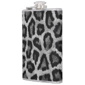 Graue schwarze Leopardenfarbe Flachmann (Links)