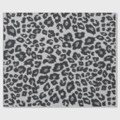Graue schwarze Leopardenfarbe Geschenkpapier (Flach)