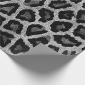 Graue schwarze Leopardenfarbe Geschenkpapier (Ecke)