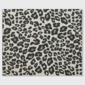 Graue schwarze Leopardenfarbe Geschenkpapier (Flach)