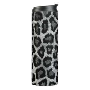 Graue schwarze Leopardenfarbe Thermosbecher