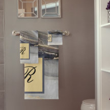 Graue schwarze Marmorplatte Hübsch elegant Monogra