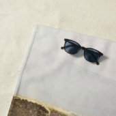 Graue schwarze Marmorplatte Hübsch elegant Monogra Strandtuch (Beispiel)