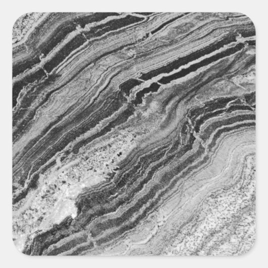 Graue, schwarze Marmorvorlage, Anpassen Quadratischer Aufkleber (Vorderseite)