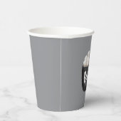 Graue schwarze Marshmallows Boo Pappbecher (Rechts)