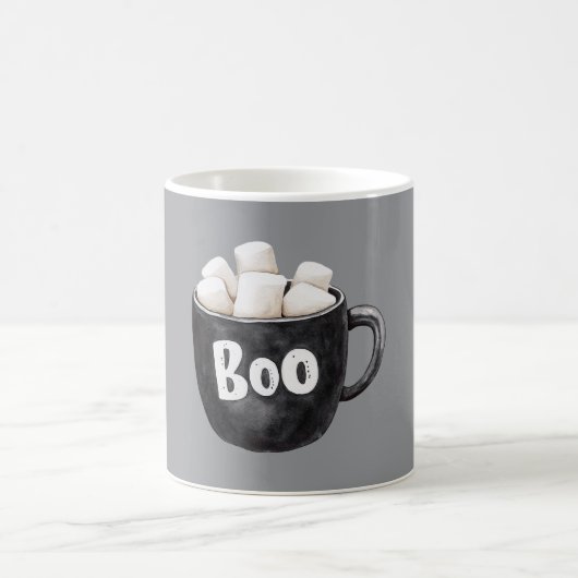 Graue schwarze Marshmallows Boo Verwandlungstasse (Mittel)