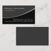Graue schwarze Muster Trendy Business Card Visitenkarte (Vorne/Hinten)
