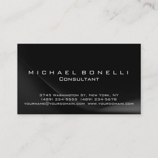 Graue schwarze Musterberatungskarte Visitenkarte (Vorderseite)
