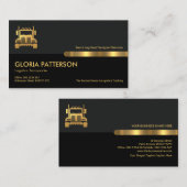 Graue schwarze Retro-Säulen Gold beweglicher LKW Visitenkarte (Vorne/Hinten)