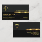 Graue schwarze Retro-Spalte Gold-Skala des Justizr Visitenkarte (Vorne/Hinten)