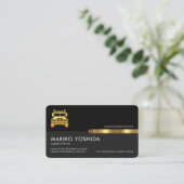 Graue schwarze Retro Spalten Logistik LKW Visitenkarte (Stehend Vorderseite)