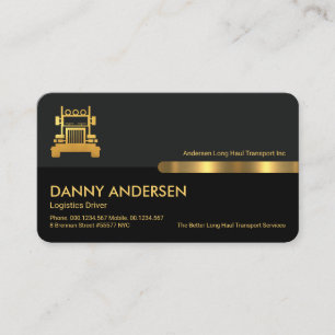 Graue schwarze Retro Spalten Logistik Manager Visitenkarte