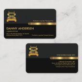 Graue schwarze Retro Spalten Logistik Manager Visitenkarte (Vorne/Hinten)