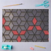 Graue Schwarze Rote Kuben Seidenpapier (Basteln)