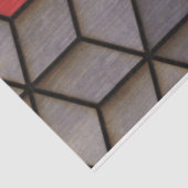 Graue Schwarze Rote Kuben Seidenpapier (Ausschnitt)